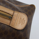 CELINE Macadam Canvas Hand Bag PVC Leather Brown Gold Auth YKZ044-12