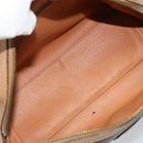 CELINE Macadam Canvas Hand Bag PVC Leather Brown Gold Auth YKZ044-10