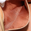 CELINE Macadam Canvas Hand Bag PVC Leather Brown Gold Auth YKZ044-11