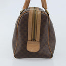 CELINE Macadam Canvas Hand Bag PVC Leather Brown Gold Auth YKZ044-4