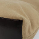 FENDI Tote Bag Cashmere Beige Silver Auth YKZ045-9