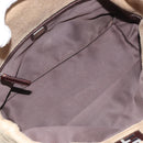 FENDI Tote Bag Cashmere Beige Silver Auth YKZ045-12