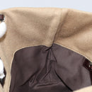FENDI Tote Bag Cashmere Beige Silver Auth YKZ045-19
