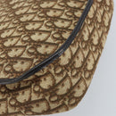 Christian Dior Trotter Canvas Shoulder Bag Brown Gold Auth YKZ048-17