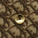Christian Dior Trotter Canvas Shoulder Bag Brown Gold Auth YKZ048-10