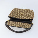 Christian Dior Trotter Canvas Shoulder Bag Brown Gold Auth YKZ048-19