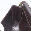 Christian Dior Trotter Canvas Shoulder Bag Brown Gold Auth YKZ048-21