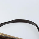 Christian Dior Trotter Canvas Shoulder Bag Brown Gold Auth YKZ048-8
