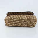 Christian Dior Trotter Canvas Shoulder Bag Brown Gold Auth YKZ048-5