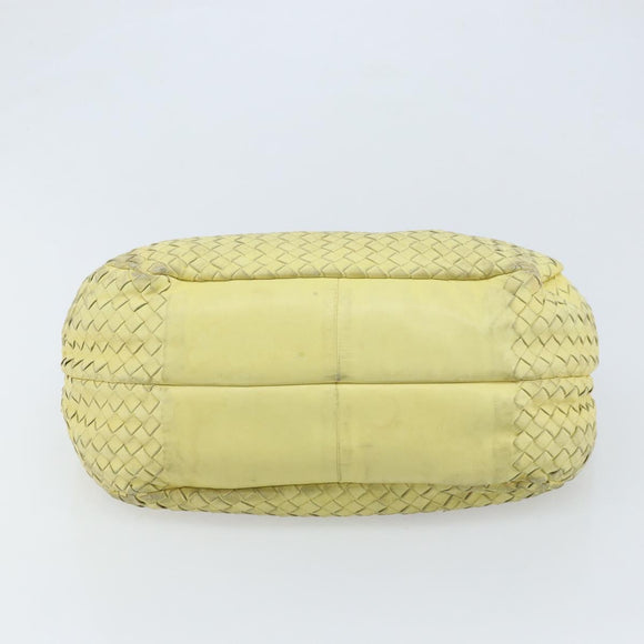 BOTTEGA VENETA INTRECCIATO Hand Bag Leather Yellow 125787 Auth YKZ050