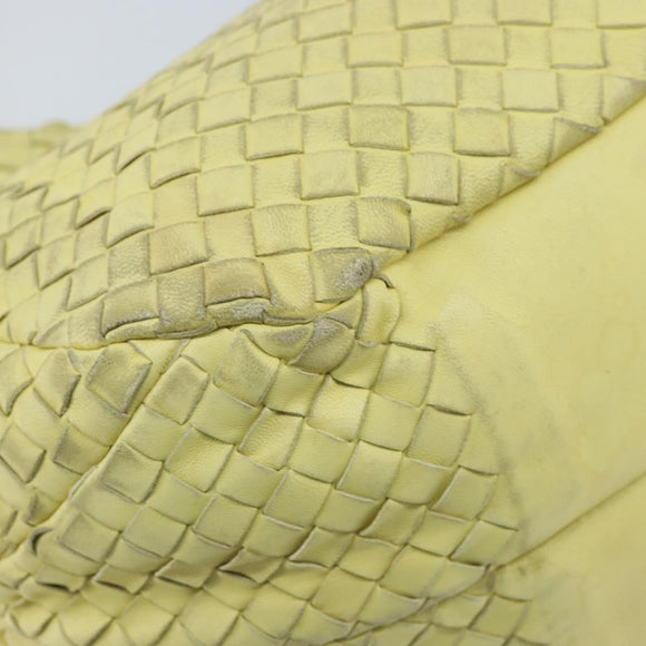 BOTTEGA VENETA INTRECCIATO Hand Bag Leather Yellow 125787 Auth YKZ050