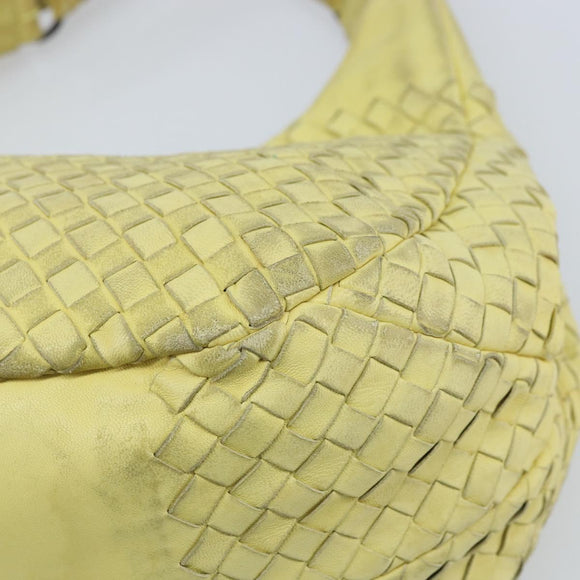 BOTTEGA VENETA INTRECCIATO Hand Bag Leather Yellow 125787 Auth YKZ050