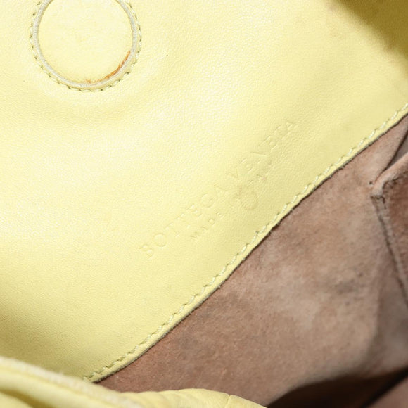 BOTTEGA VENETA INTRECCIATO Hand Bag Leather Yellow 125787 Auth YKZ050