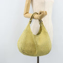 BOTTEGA VENETA INTRECCIATO Hand Bag Leather Yellow 125787 Auth YKZ050-22
