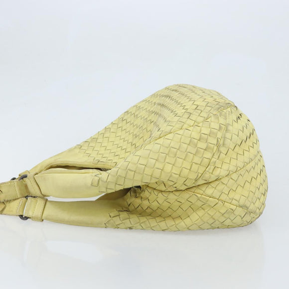 BOTTEGA VENETA INTRECCIATO Hand Bag Leather Yellow 125787 Auth YKZ050