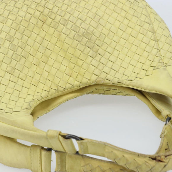 BOTTEGA VENETA INTRECCIATO Hand Bag Leather Yellow 125787 Auth YKZ050