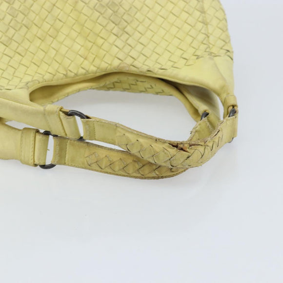 BOTTEGA VENETA INTRECCIATO Hand Bag Leather Yellow 125787 Auth YKZ050