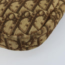 Christian Dior Trotter Canvas Shoulder Bag Beige Gold Auth YKZ051-15