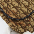 Christian Dior Trotter Canvas Shoulder Bag Beige Gold Auth YKZ051-10