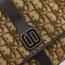 Christian Dior Trotter Canvas Shoulder Bag Beige Gold Auth YKZ051-17