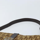 Christian Dior Trotter Canvas Shoulder Bag Beige Gold Auth YKZ051-8
