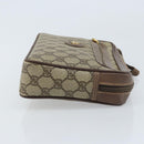 GUCCI GG Supreme Clutch Bag PVC Beige Gold Auth YKZ053-3