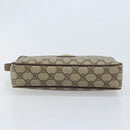 GUCCI GG Supreme Clutch Bag PVC Beige Gold Auth YKZ053-6