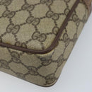 GUCCI GG Supreme Clutch Bag PVC Beige Gold Auth YKZ053-7