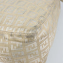 FENDI Zucchino Canvas Hand Pouch Bag Ivory Auth YKZ054-16