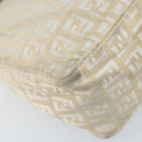FENDI Zucchino Canvas Hand Pouch Bag Ivory Auth YKZ054-17