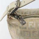 FENDI Zucchino Canvas Hand Pouch Bag Ivory Auth YKZ054-10