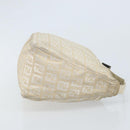 FENDI Zucchino Canvas Hand Pouch Bag Ivory Auth YKZ054-3