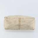 FENDI Zucchino Canvas Hand Pouch Bag Ivory Auth YKZ054-5