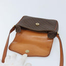 CELINE Macadam Canvas Shoulder Bag PVC Leather Brown Gold Auth YKZ056-7