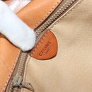 CELINE Macadam Canvas Shoulder Bag PVC Leather Brown Gold Auth YKZ056-21