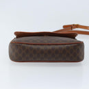 CELINE Macadam Canvas Shoulder Bag PVC Leather Brown Gold Auth YKZ056-5
