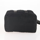PRADA Boston Bag Nylon 2way Black Silver Auth YKZ057-11