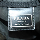 PRADA Boston Bag Nylon 2way Black Silver Auth YKZ057-22