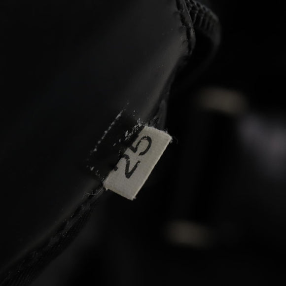 PRADA Boston Bag Nylon 2way Black Silver Auth YKZ057