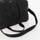 PRADA Boston Bag Nylon 2way Black Silver Auth YKZ057-7