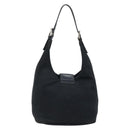 FENDI Hand Bag Nylon Black Silver Auth YKZ062-2
