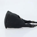 FENDI Hand Bag Nylon Black Silver Auth YKZ062-3