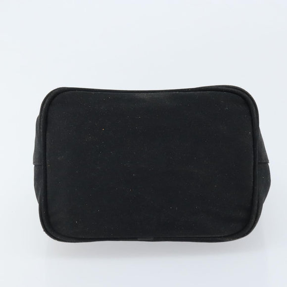 FENDI Hand Bag Nylon Black Silver Auth YKZ062