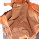 CELINE Macadam Canvas Purse Shoulder Bag PVC Leather Brown Gold Auth YKZ068-21