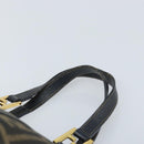 FENDI Zucca Canvas Hand Bag Black Brown gold Auth YKZ069-14