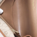 Christian Dior Honeycomb Canvas Chain Shoulder Bag PVC Beige Gold Auth YKZ075A-12