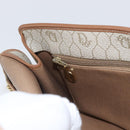 Christian Dior Honeycomb Canvas Chain Shoulder Bag PVC Beige Gold Auth YKZ075A-21