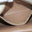 Christian Dior Honeycomb Canvas Chain Shoulder Bag PVC Beige Gold Auth YKZ075A-22