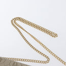 Christian Dior Honeycomb Canvas Chain Shoulder Bag PVC Beige Gold Auth YKZ075A-14