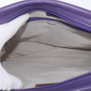 VALENTINO Clutch Bag Leather Purple Gold Auth YKZ076-10